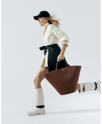 &Eacute;pure XL Top Handle Leather Tote