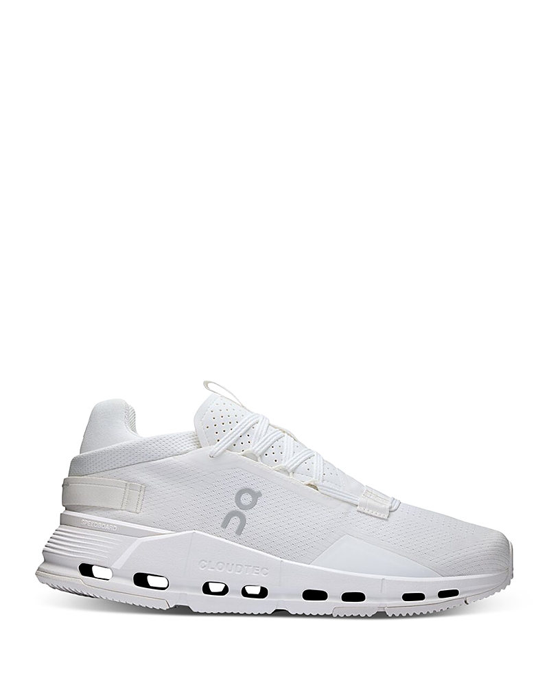 On Cloudnova 2 Stretch-knit And Mesh Running Sneakers In All White