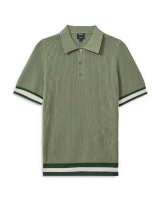 REISS - Quinn Striped Trim Polo Shirt