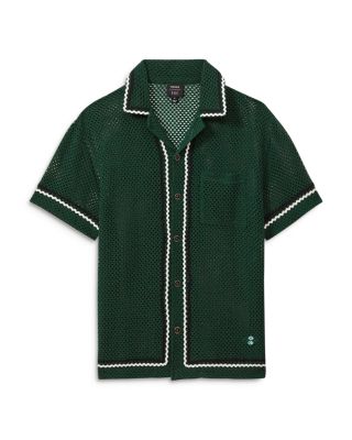 REISS - Lucca Crochet Tipped Camp Shirt