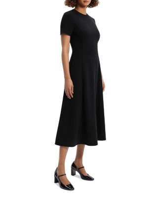 Admiral Crepe Short Sleeve Flare Midi Dress