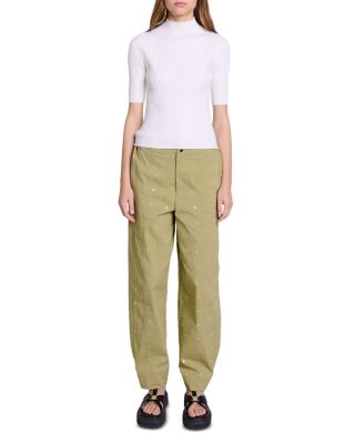 Maude Rib Knit Short Sleeve Sweater