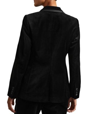 Parisa Velvet Single Breasted Suit Blazer