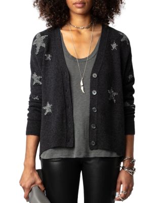 Zadig & Voltaire - Tweed Star Cashmere Cardigan