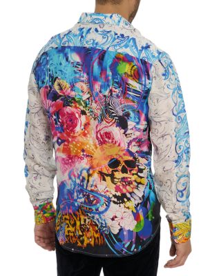 The B Hudson Button Front Printed Shirt