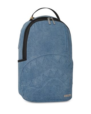 Sprayground Shark Smash Denim DLXS Embossed Backpack  display picture 1