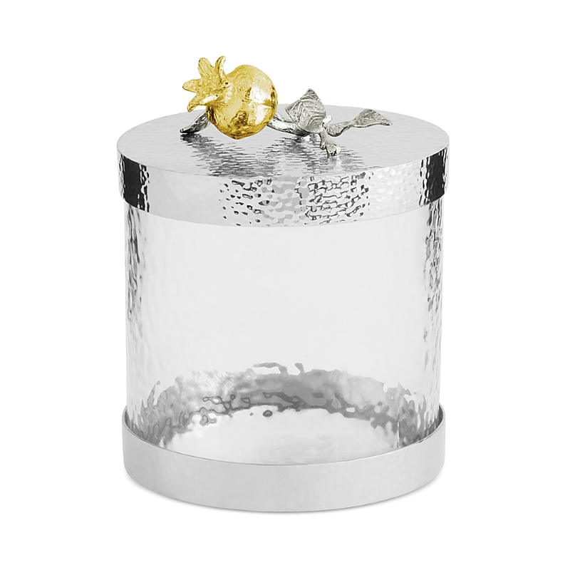 Michael Aram Pomegranate Silver And Gold Extra-small Canister In Silver