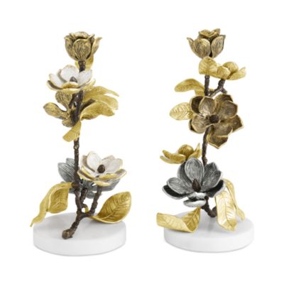 Vintage Bloom Candleholders, Set of 2 