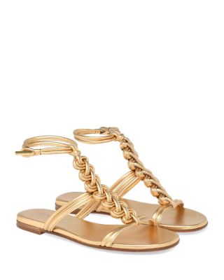 サンダル・ミュール Gianvito Rossi 'Capua' sandals GIANVITO ROSSI Capua 45 woven leather sandals | NET-A-PORTER