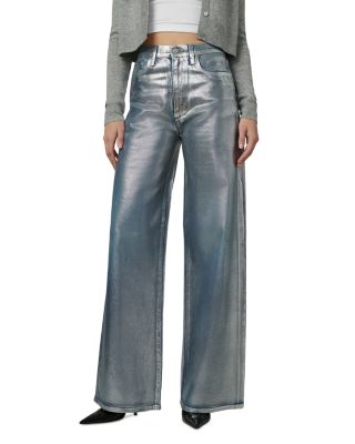 Joe's Jeans - The Mia High Rise Foil Wide Leg Jeans in Party Indigo