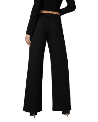 The Lou Lou Low Rise Wide Leg Jeans in Black