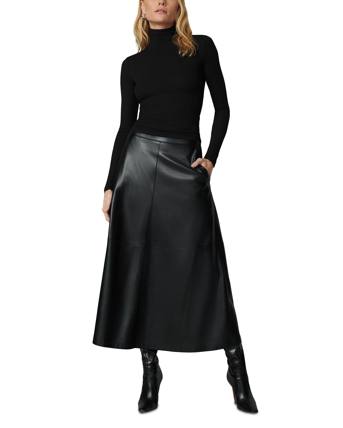 x Dani Michelle The Tavi Faux Leather Maxi Skirt thumbnail 2