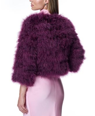 Collarless Feather Bolero