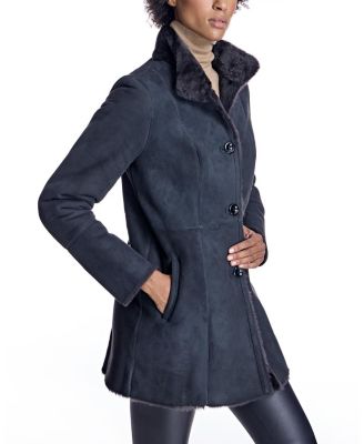 Shearling Jacket with Stand Collar