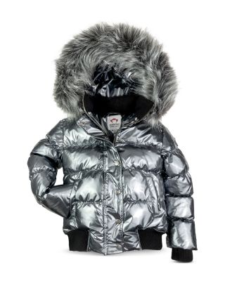 Girls' Kyla Faux Fur Trim Puffer Coat - Little Kid, Big Kid