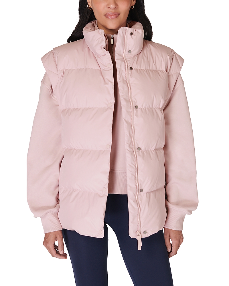 Sweaty Betty Nimbus Water Resistant Puffer Vest In Pirouette Pink