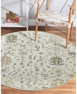 LR Home Vintage VINTA-81921 Round Area Rug, 8'6" x 8'6"