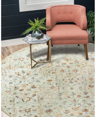 LR Home Vintage VINTA-81922 Round Area Rug, 8'6" x 8'6"