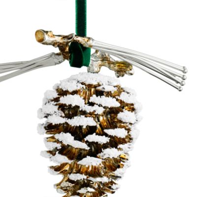 Snowy Pine Cone Ornament