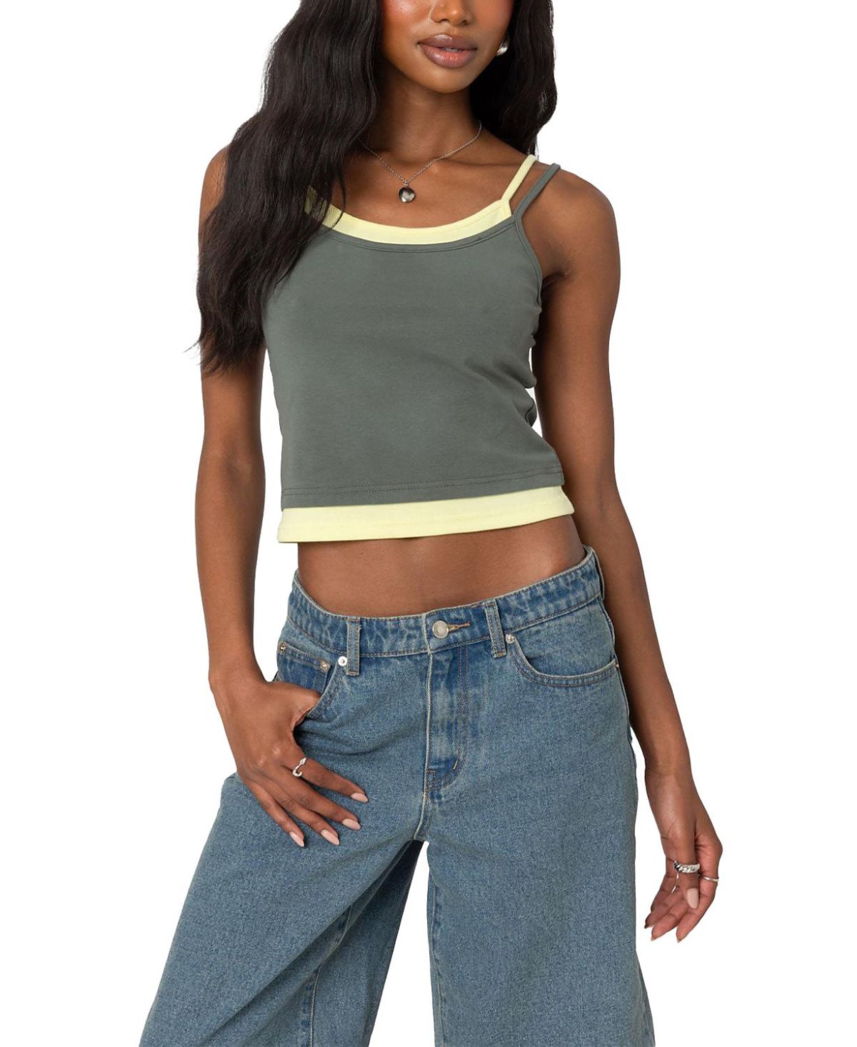 Edikted Element Layered Tank Top