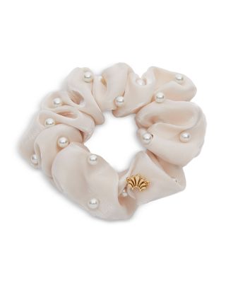 Lele Sadoughi - Imitation Pearl Embellished Scrunchie