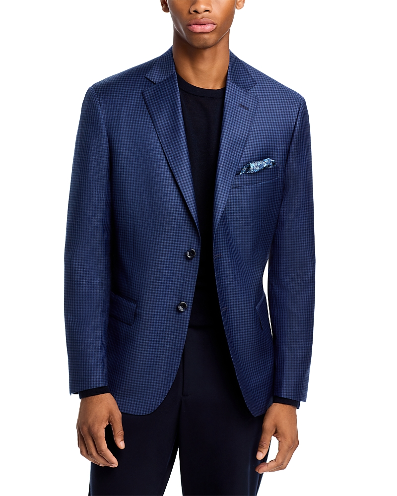 The Men's Store At Bloomingdale's District Check Regular Fit Sport Coat - Exclusive In Navy/ Blue