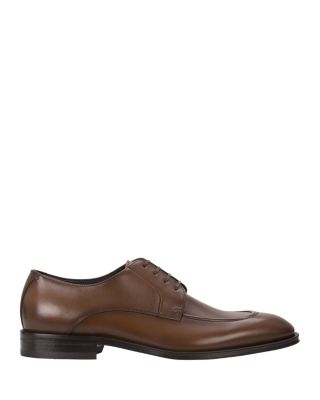 HUGO high quality boss Calf Leather Lace Up Derby Shoes in Brown 7.5