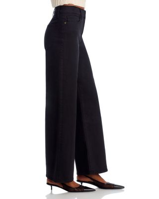 Le Slim High Rise Palazzo Jeans in Black