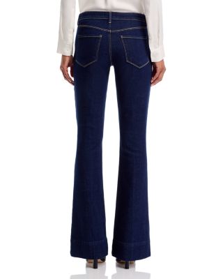 Lenora Low Rise Seamed Flare Jeans in Koval