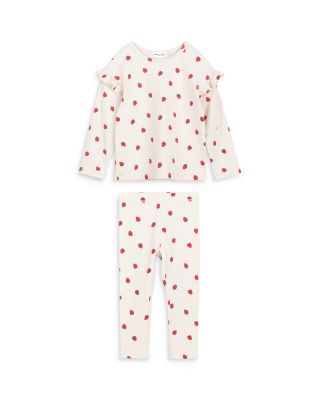 Miles The Label - Girls' Strawberry Ruffle Top & Leggings Set - Baby
