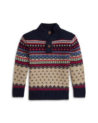 Ralph Lauren - Boys' Nordic Inspired Wool Cotton Sweater - Little Kid, Big Kid