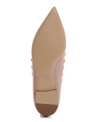 Women's Rockstud Pointed Toe Ballet Flats