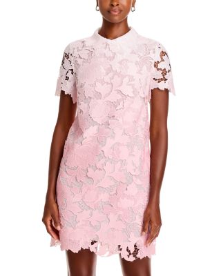 Oscar de la Renta - Ombr&eacute; Peony Lace Mini Dress