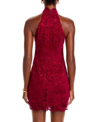 Tallie Lace Rosette Halter Dress