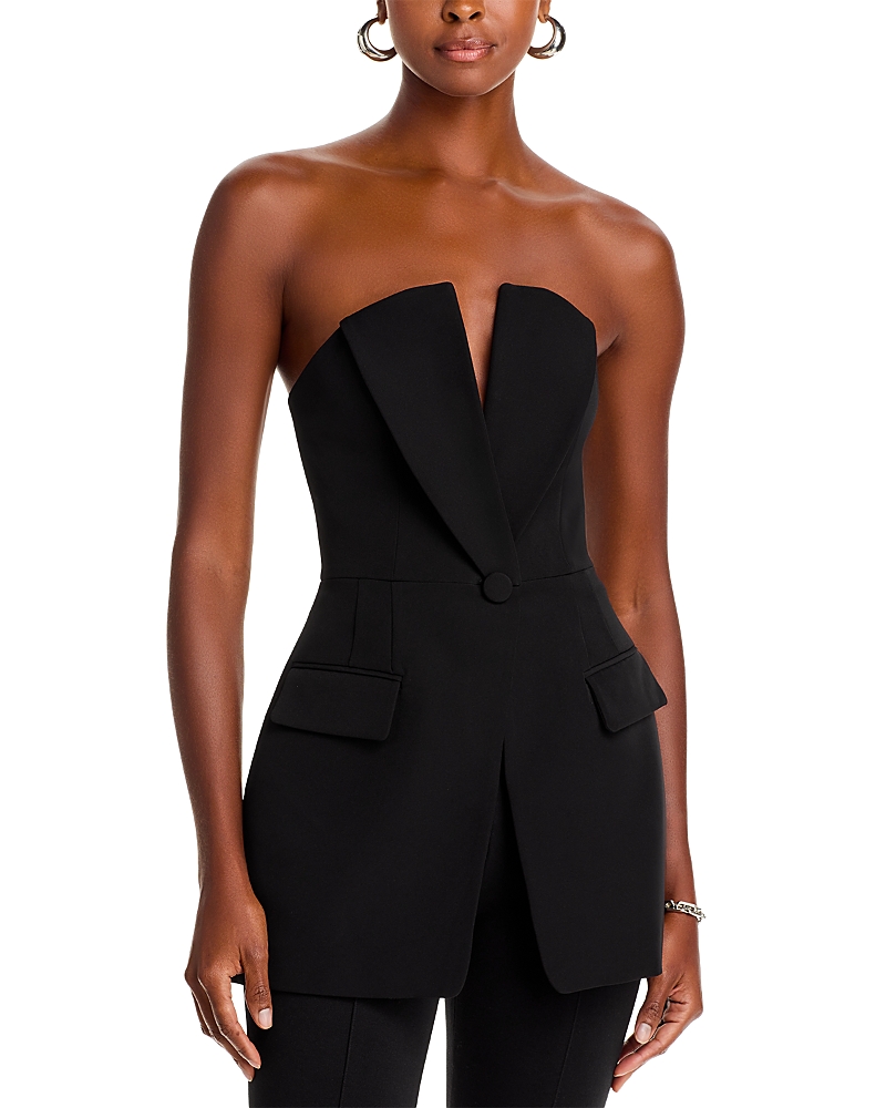 Bcbgmaxazria Strapless Blazer Top In Black