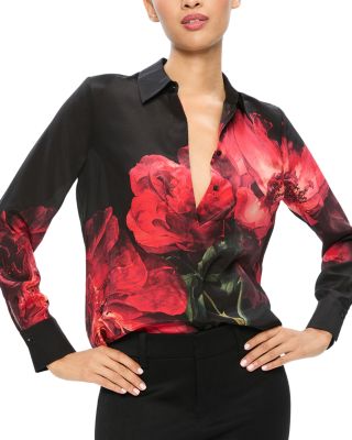 Alice and Olivia - Brady Slim Silk Blouse