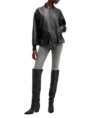 Sofi Leather Bomber Jacket