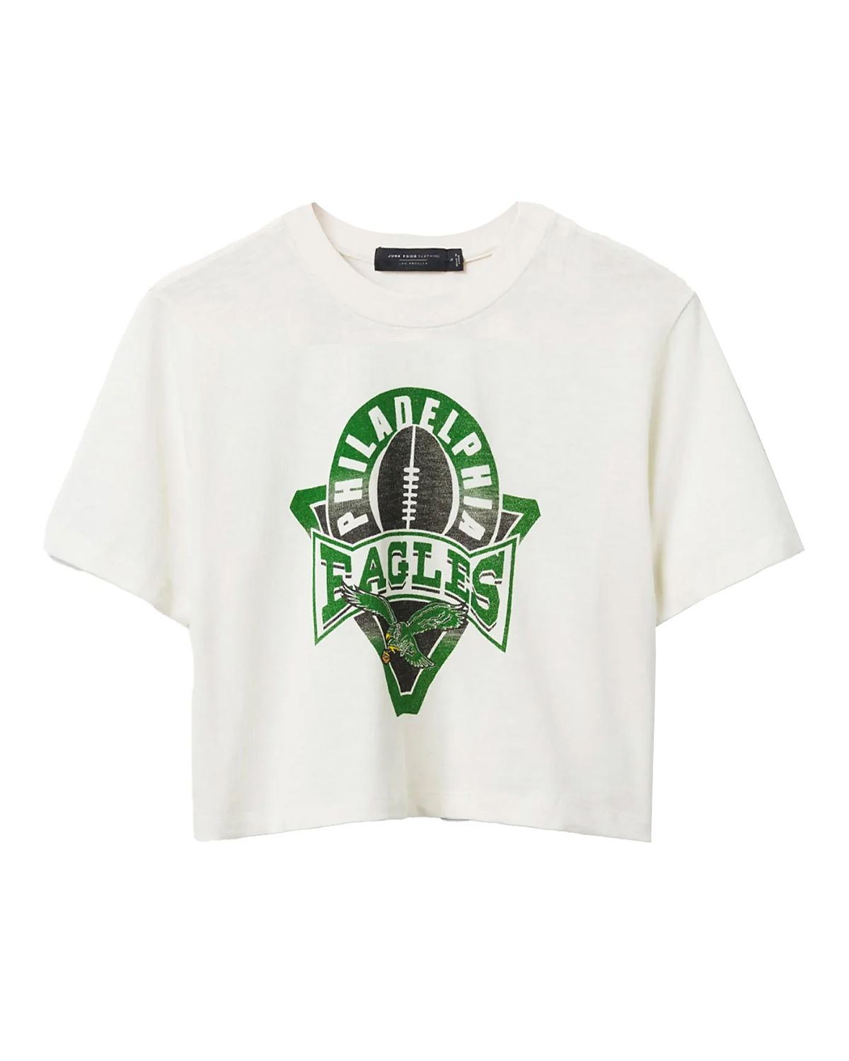 Junk Food Clothing Women's Nfl Philadelphia Eagles Mock Neck Crop Tee