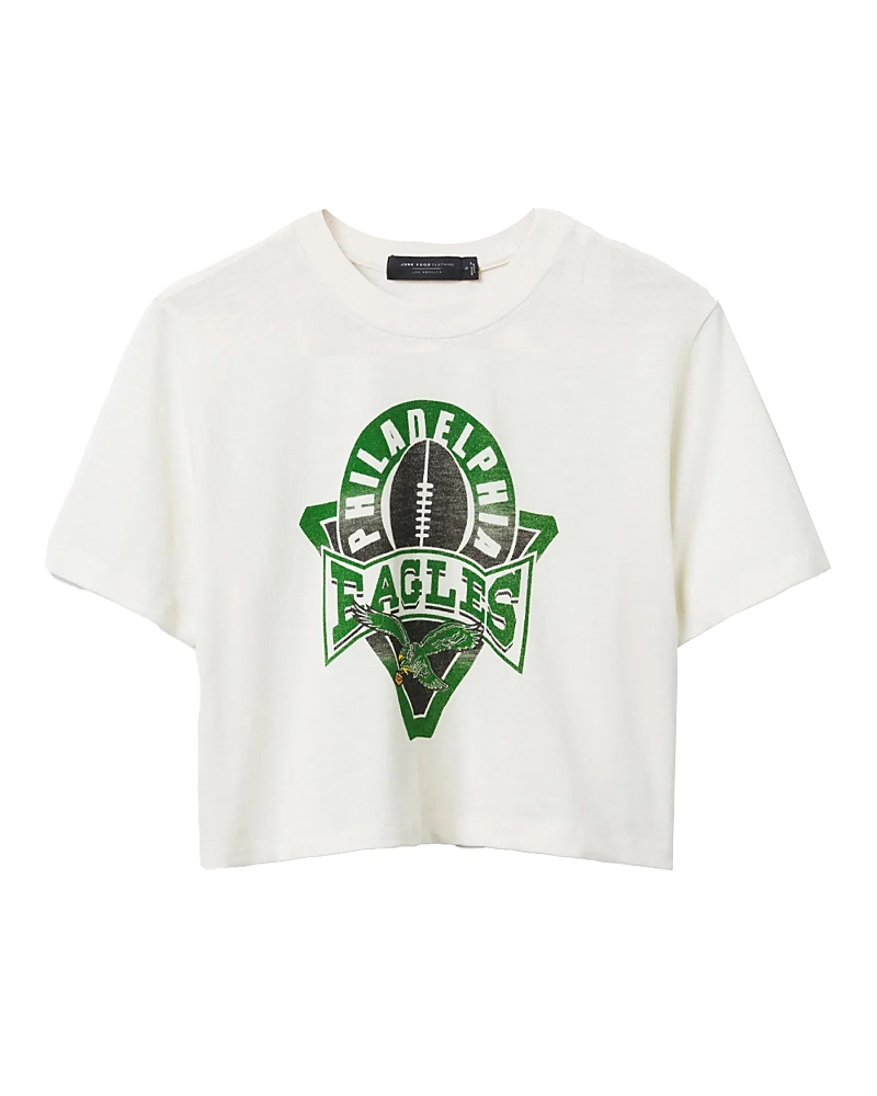 Junk Food Clothing Women's Nfl Philadelphia Eagles Mock Neck Crop Tee