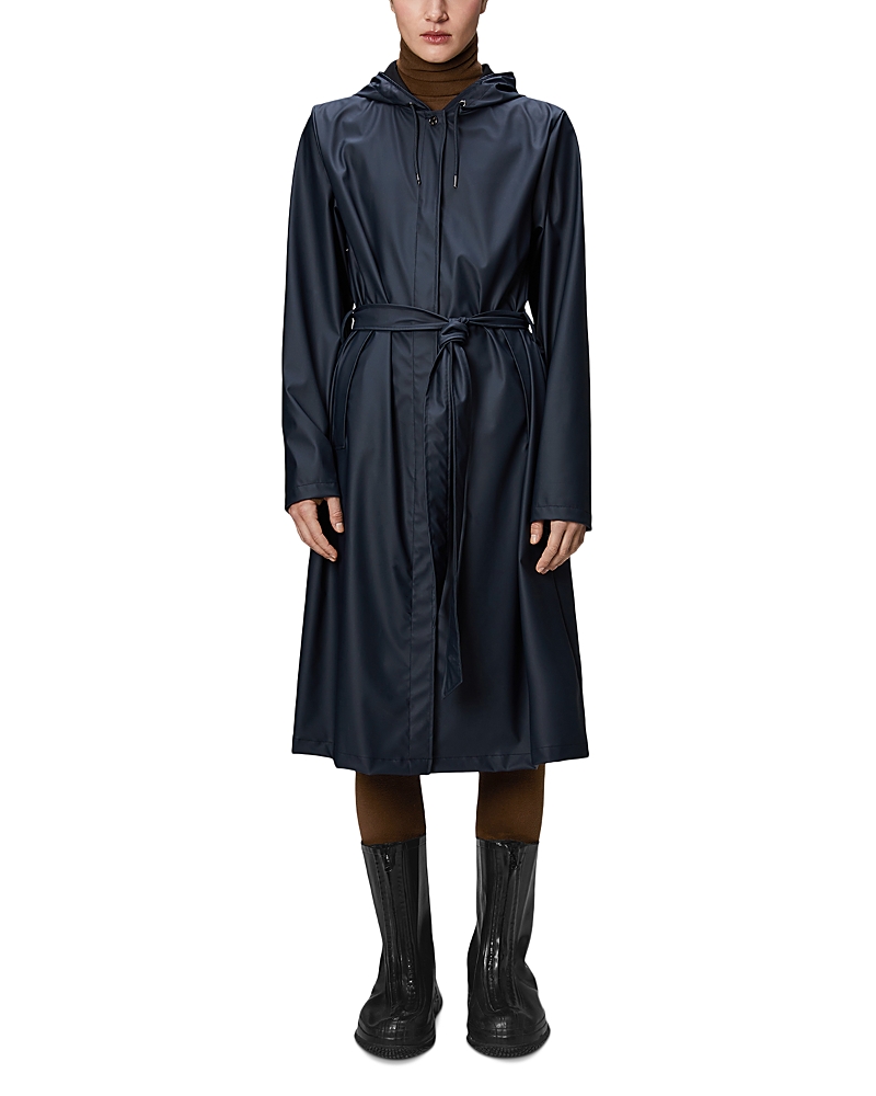 Rains A-line Longer W Jacket In Navy