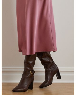 Petite Satin Midi Skirt