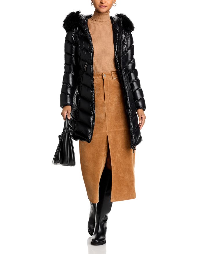 Fulmarus Faux Fur Trim Down Puffer Coat