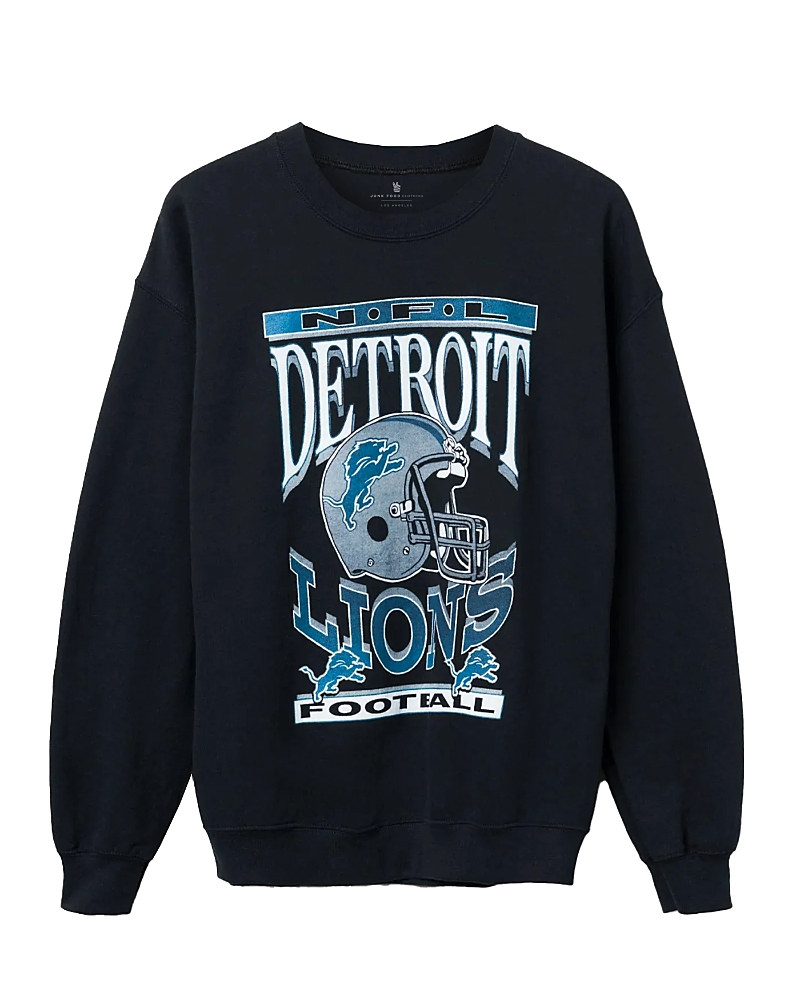 Junk Food Clothing Unisex Nfl Detroit Lions Helmet Flea Market Crew