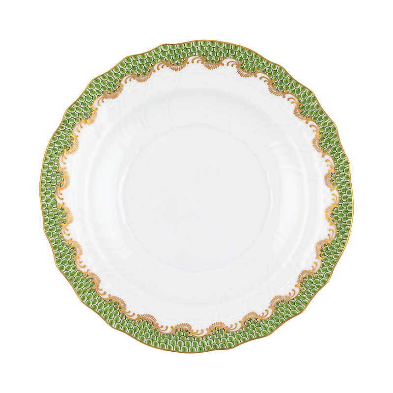 Herend Fish Scale Evergreen Salad Plate In Evergreen
