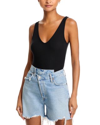 ATM - Ribbed V Neck Tank Top
