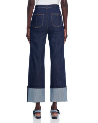 Benji High Rise Cuffed Jeans in Indigo