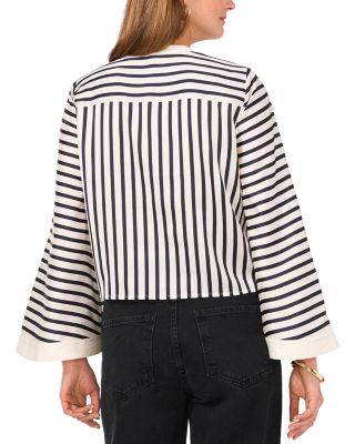 Striped Button Front Shirt