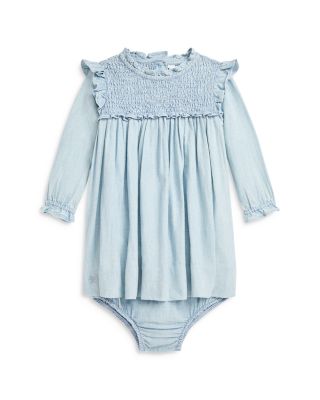 Ralph Lauren - Girls' Smocked Chambray Dress & Bloomer - Baby