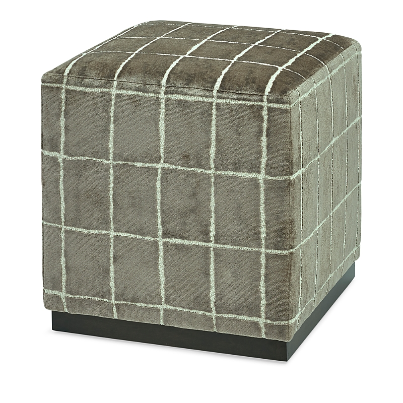 Massoud Wylie Square Ottoman In Avenue Sparrow