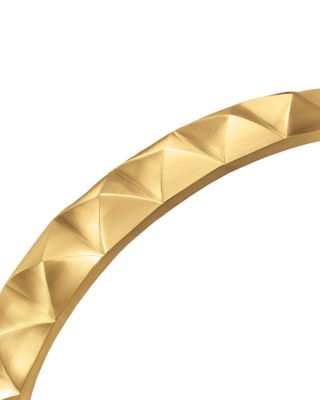 Men's Pyramid Cuff Bracelet in 18K Yellow Gold, 9.3mm